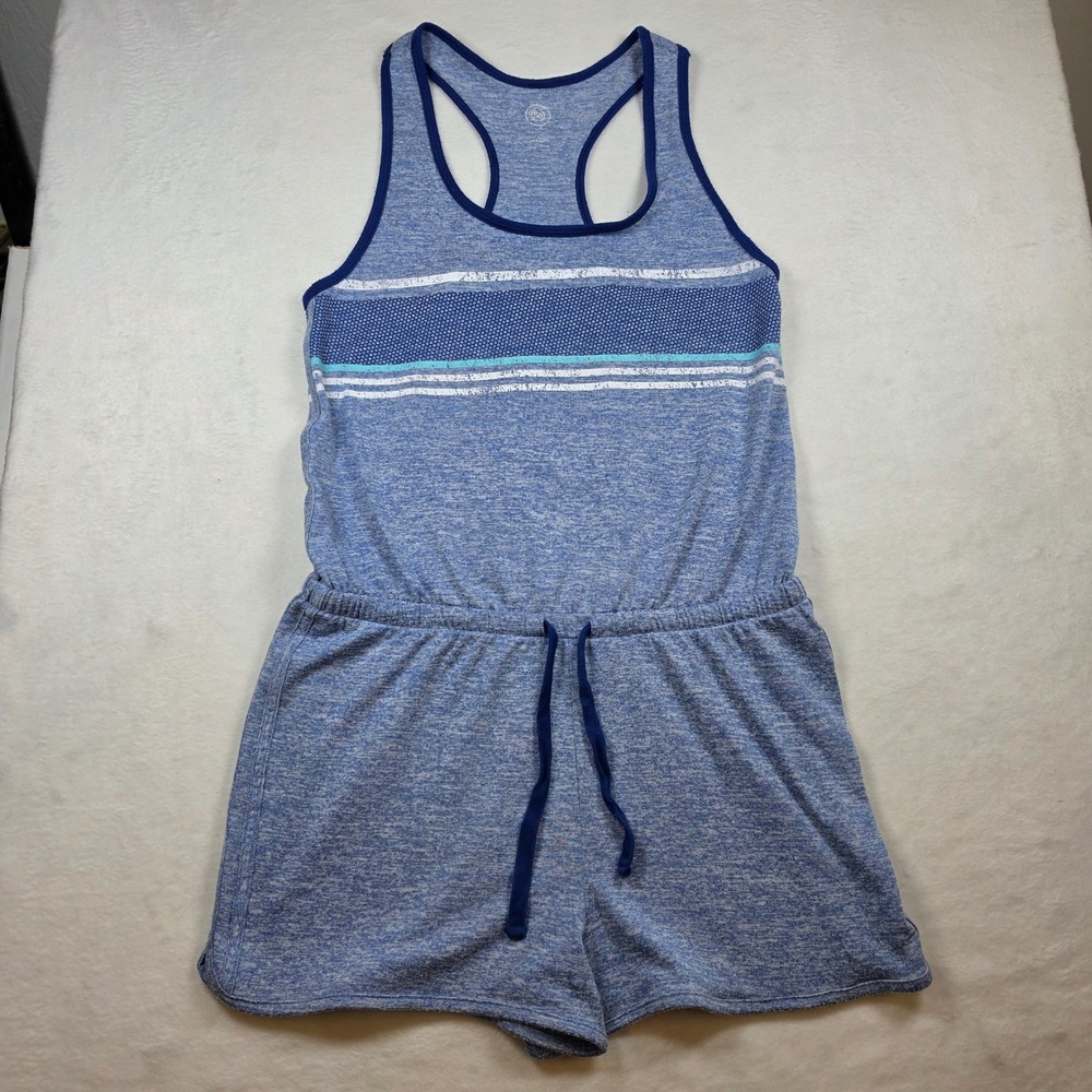 SO Authentic American Heritage Blue Space Dye Romper Racerback Size L‎